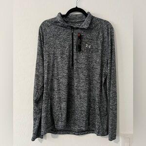 Under Armour Black and Gray Quarter-Zip Performance Pullover
